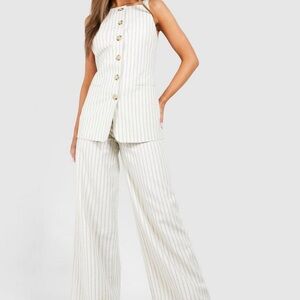 NWT Boohoo Pinstripe Vest